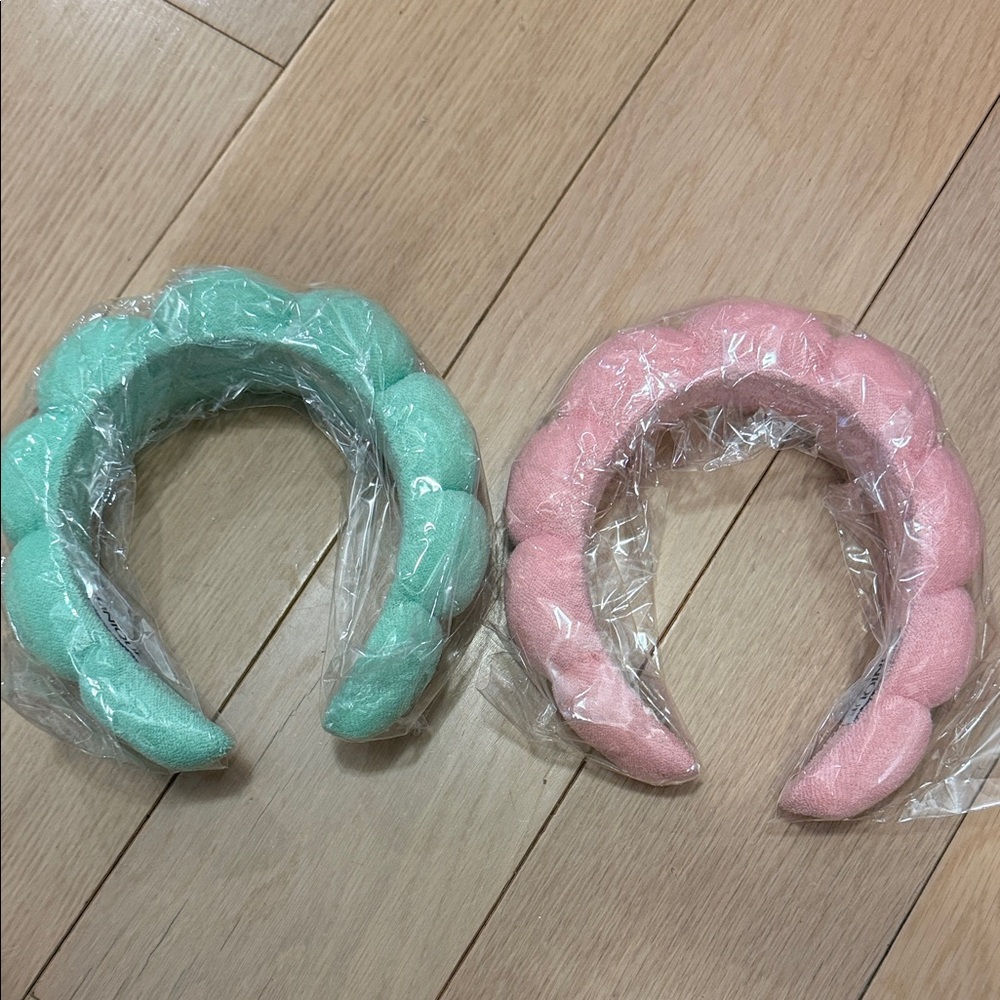 Clinique Headband Set - Mint and Pink